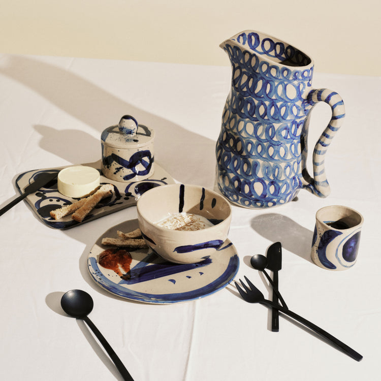 Ceramic Jug Blue Charly