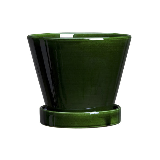 Julie  pot - Glazed Emerald Green - 15 cm