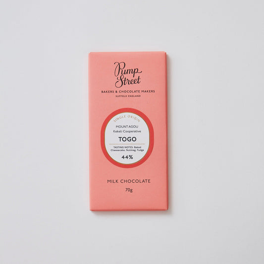 Togo - Swiss Milk 44%                 TASTING NOTES: Baked Cheesecake, Nutmeg, Fudge