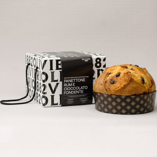 Olivieri Rhum and Dark Chocolate Panettone