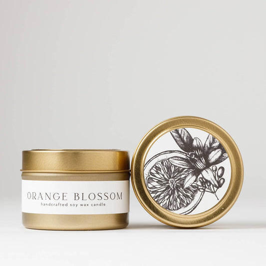 Orange Blossom : Tin Soy Candle