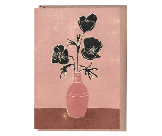 Pink Poppies Greeting Card