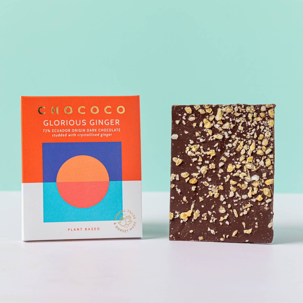 72% Ecuador Chocolate Bar - Glorious Ginger