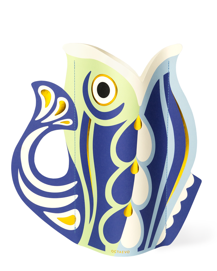 Fish Paper Vase: Red