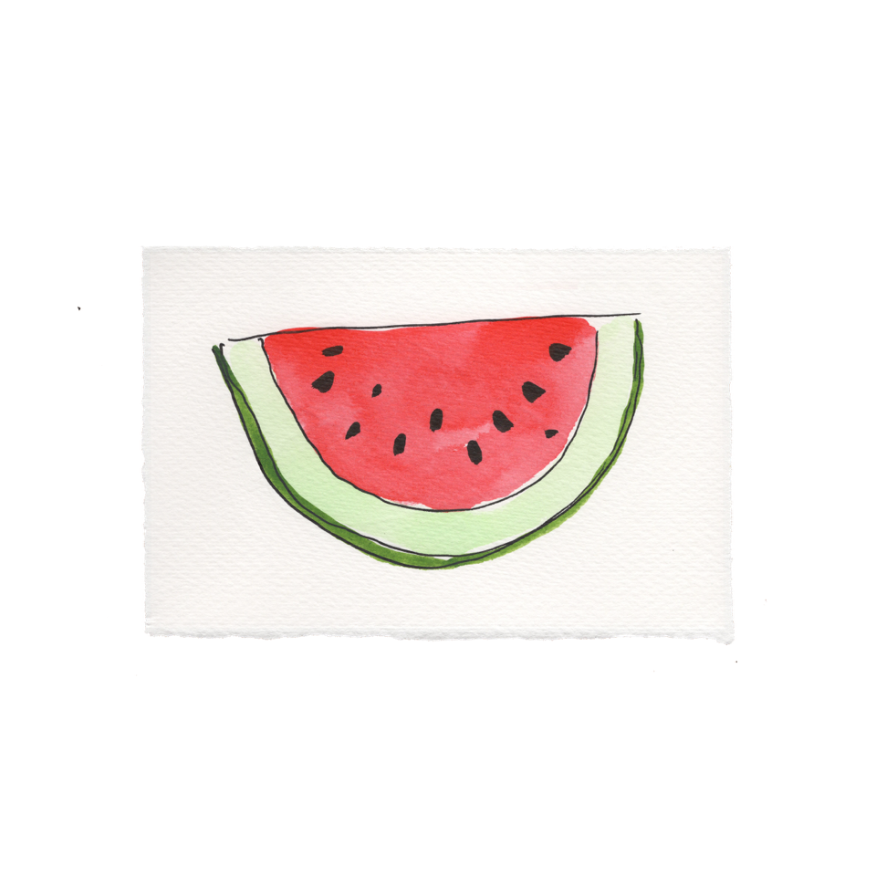 Watermelon Greeting Card: Red