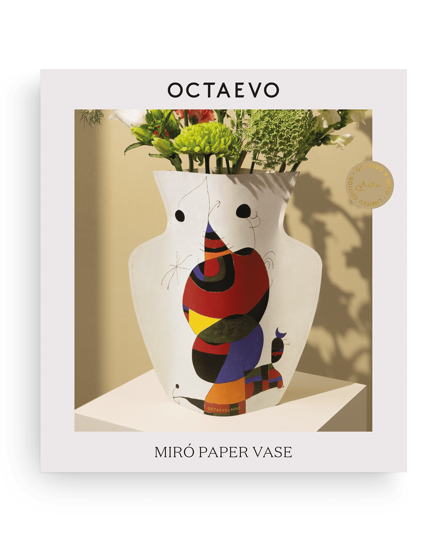 Miró Paper Vase "Femme, Oiseau, Étoile"