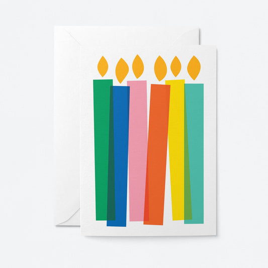 Birthday candles - Greeting Card: Biodegradable cello