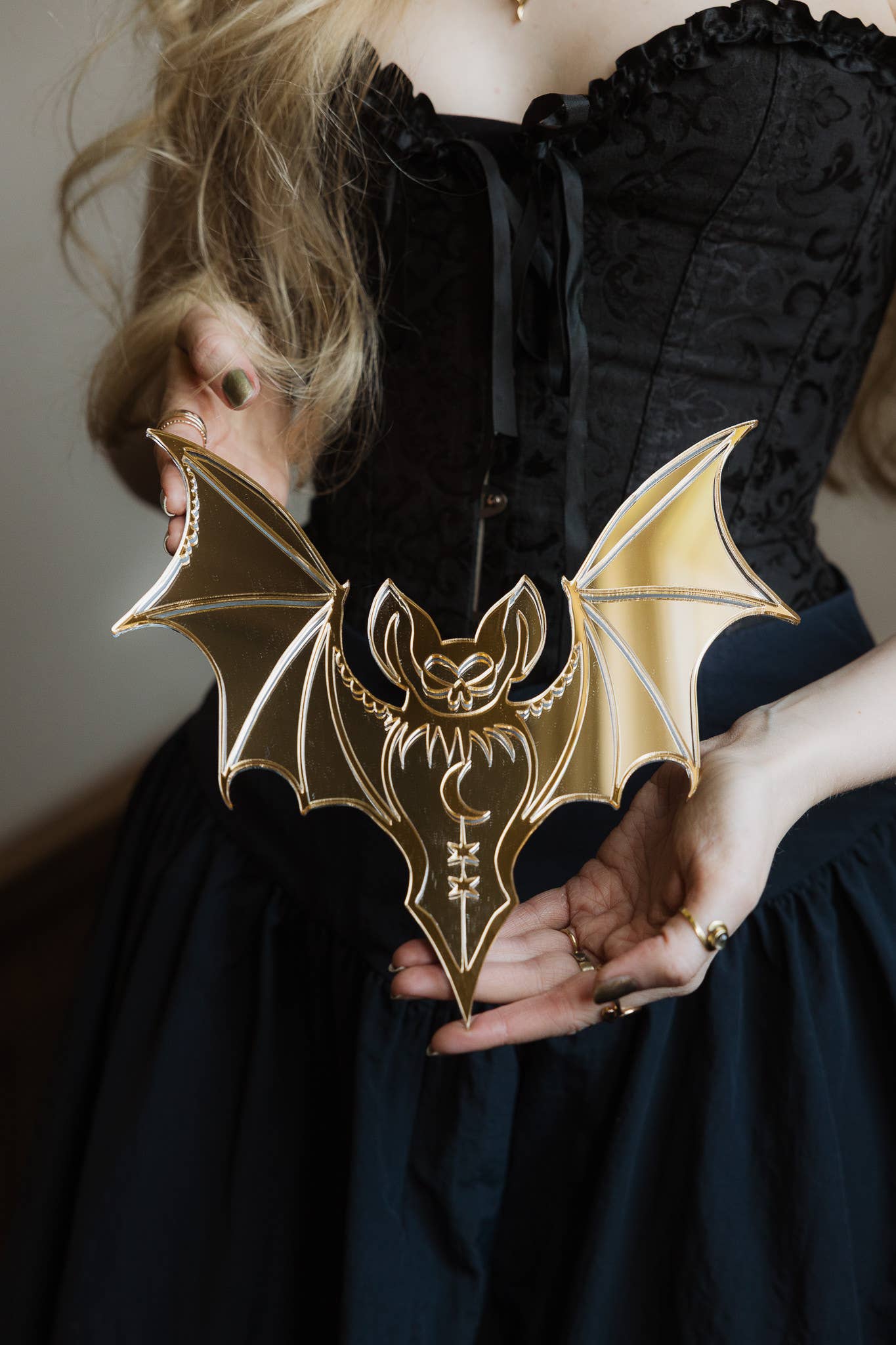 Bat Wall Mirror: Multi-Colored