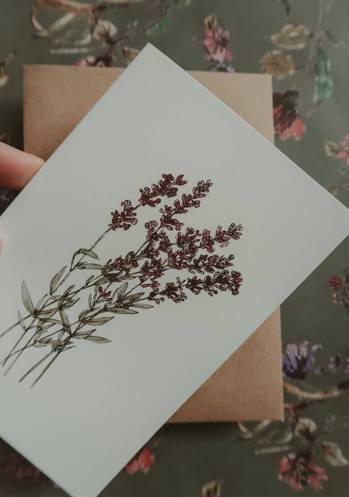 Lavender Card Folded Card