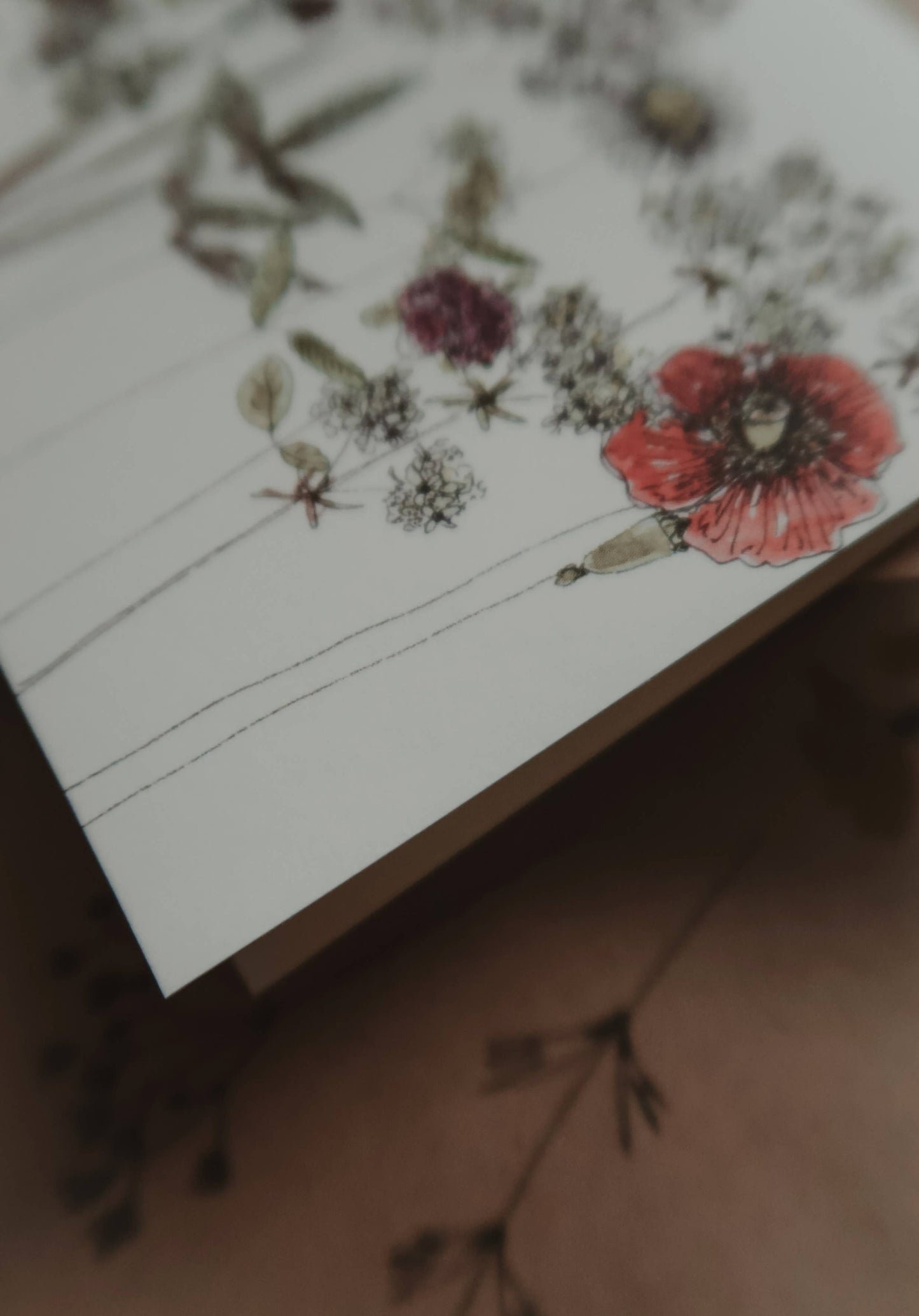 Rustic Flowers Card, Folded Card