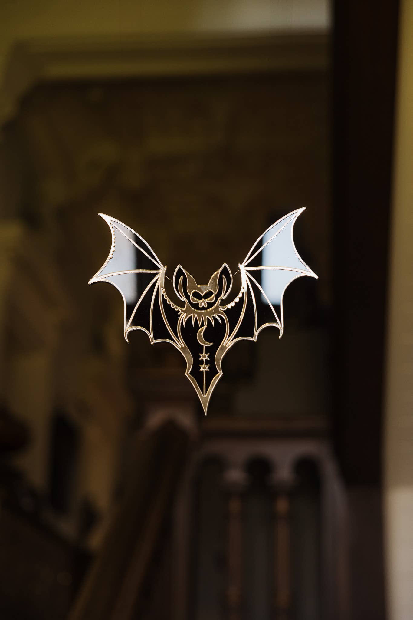 Bat Wall Mirror: Multi-Colored