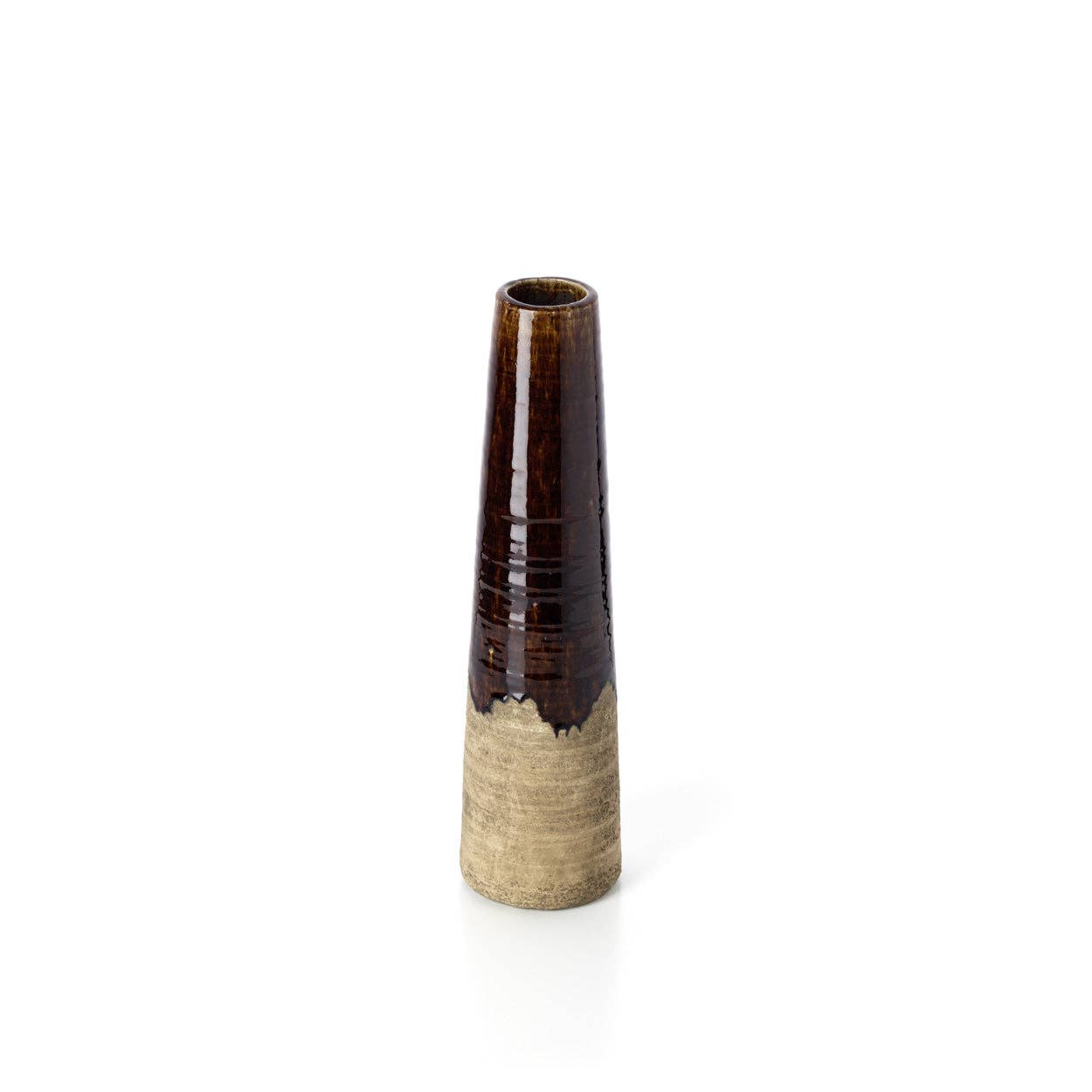 The Amber Cone Vase - Concrete Brown - M