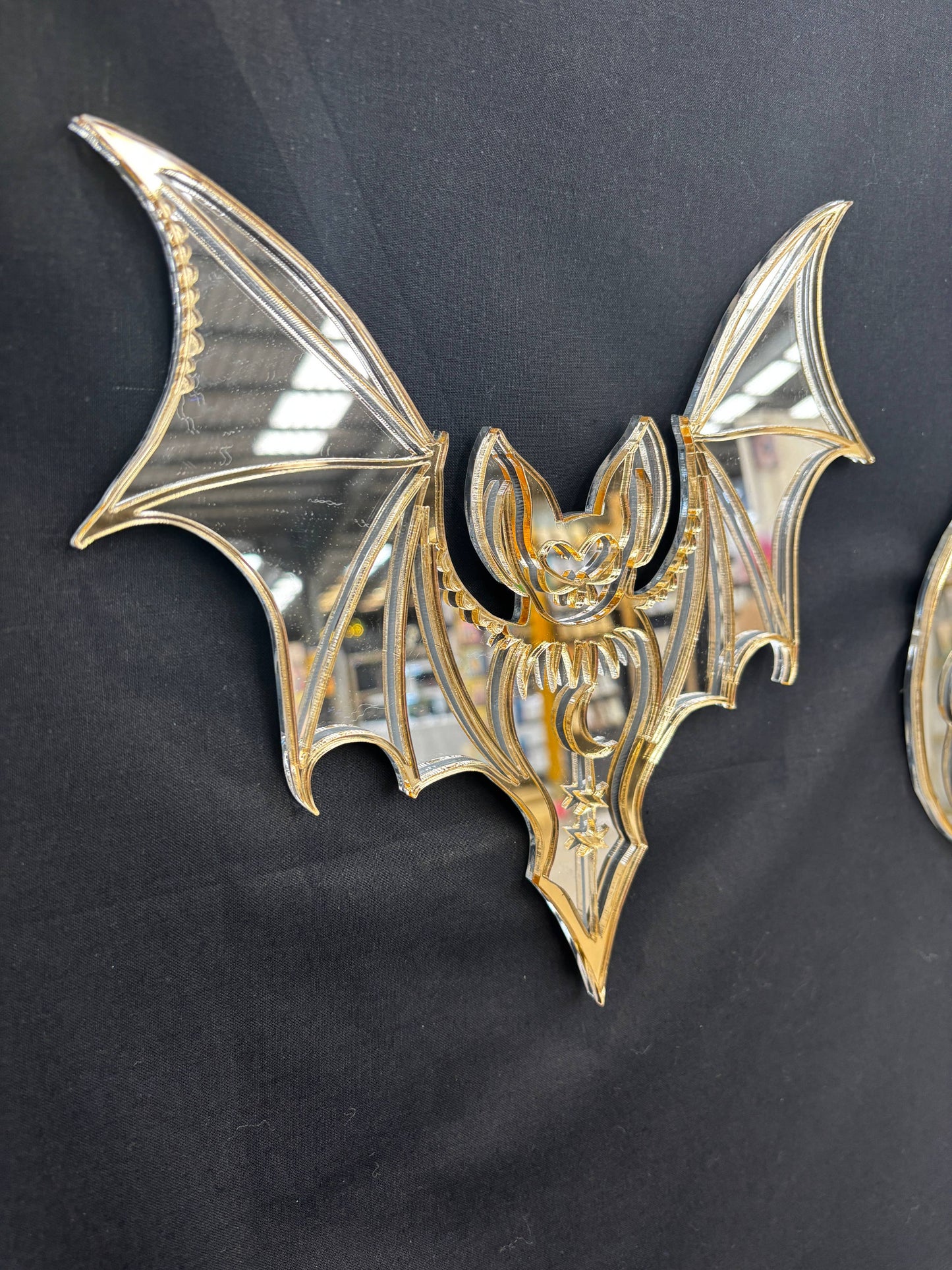 Bat Wall Mirror: Multi-Colored