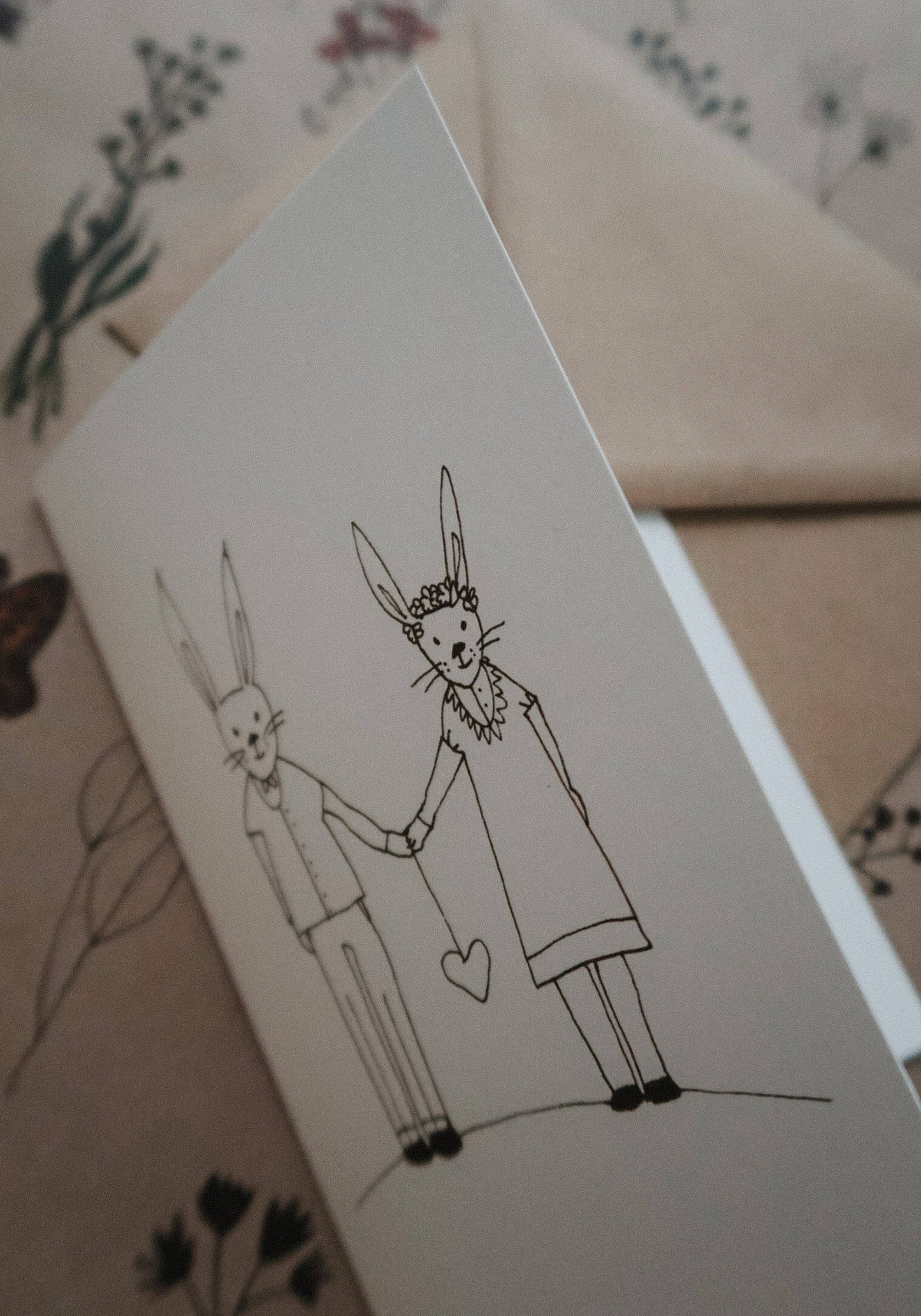 Bunnies Couple / folded card