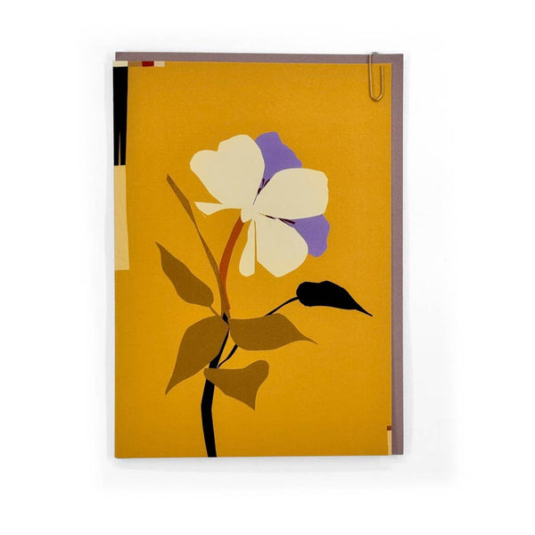 Anemone Pretty Modern Floral CutOut Greeting Card PAV-MW-003