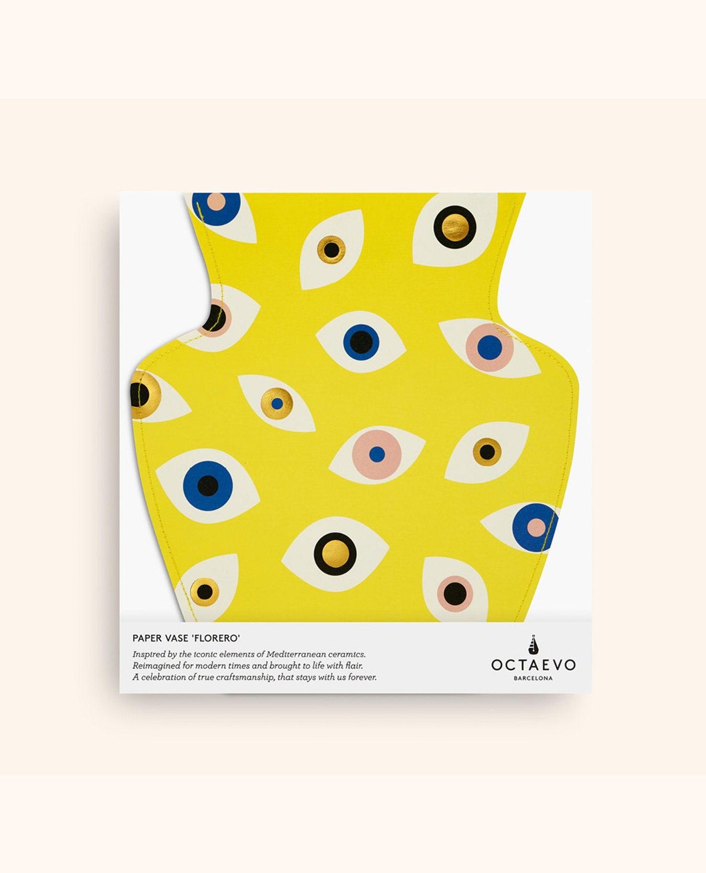 Nazar Paper Vase: Yellow