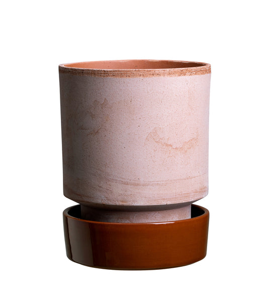 Hoff - The stackable, cylindrical Hoff Pot - Raw Rose - 14cm