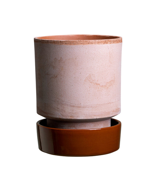 Hoff - The stackable, cylindrical Hoff Pot - Raw Rose - 18cm