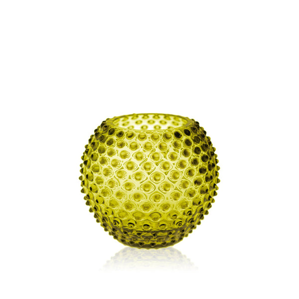 Vase - Bonsai Green Hobnail Fishbowl