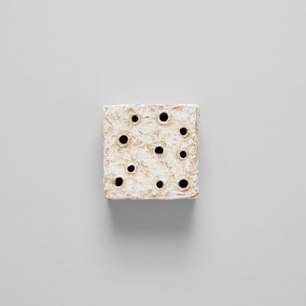 Ceramic Frogs Block - Whitewash